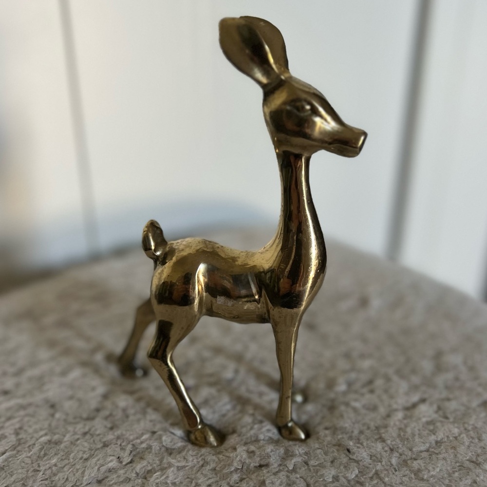 Vintage brass deer